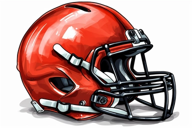 Football helmet, clipart, white background, cartoon ,