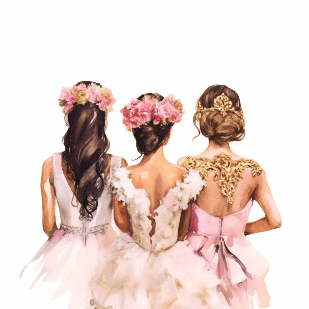 bridesmaid dress cliparts