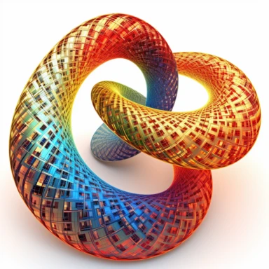 clipart of infinity fractal, on white background