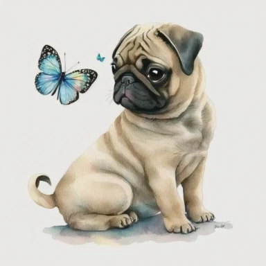 cute watercolor pug clip art you want can be found in the web search results. [1] offers a selection of unique or custom handmade pug watercolor clip art pieces that are perfect for your project. The pieces are made from high-quality craft supplies and tools, ensuring that you get the best value for your money. You can also check out [2] for more options, as it offers watercolor pug clipart that is also unique and handmade. The environment of the scene in the watercolor pug clip art is depicted 