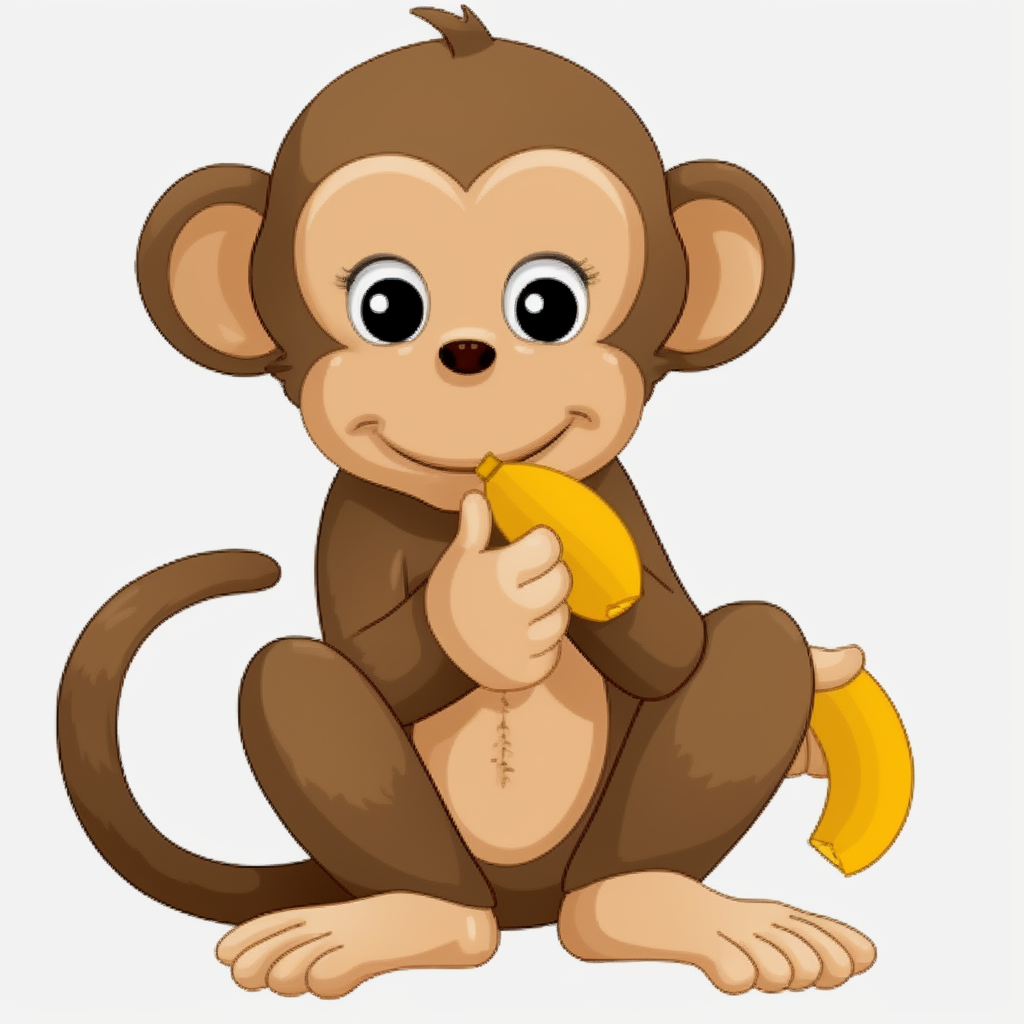 banana monkey cliparts