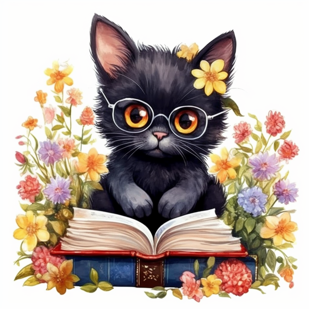 children reading books clipart