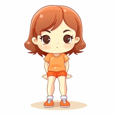 simple cute knees body part clipart cartoon, for flash card for children educational learning white background