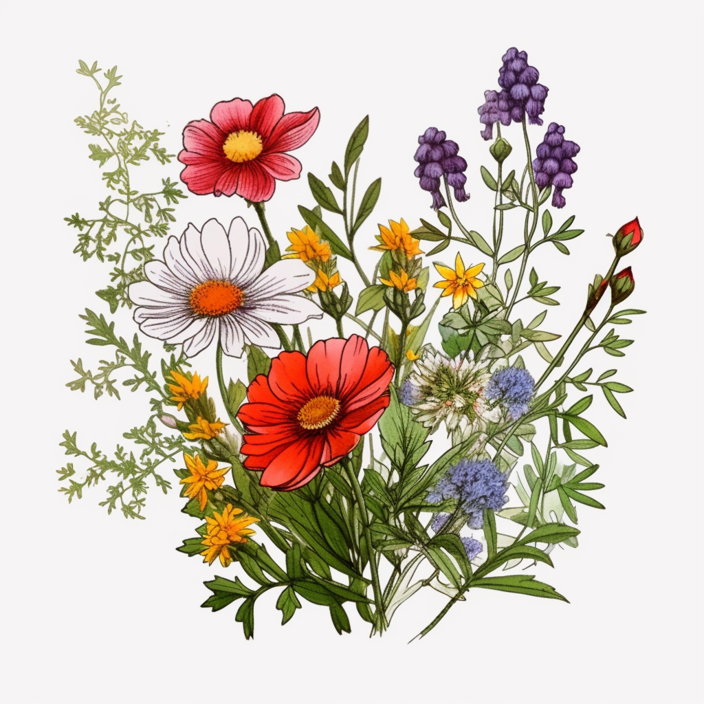 real wild flowers clip art - Clip Art Library