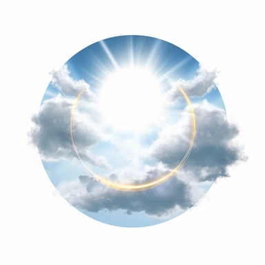 God's Halo clipart. White background.