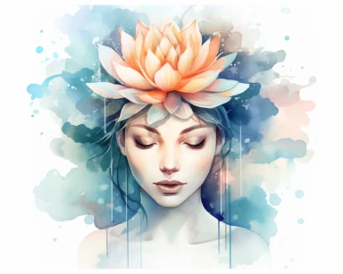 clipart of a beautiful lotus flower, white background, watercolor, vibrant pastel colors, outline, 8k, hd, ultra high quality, art by anna dittmann and nene thomas