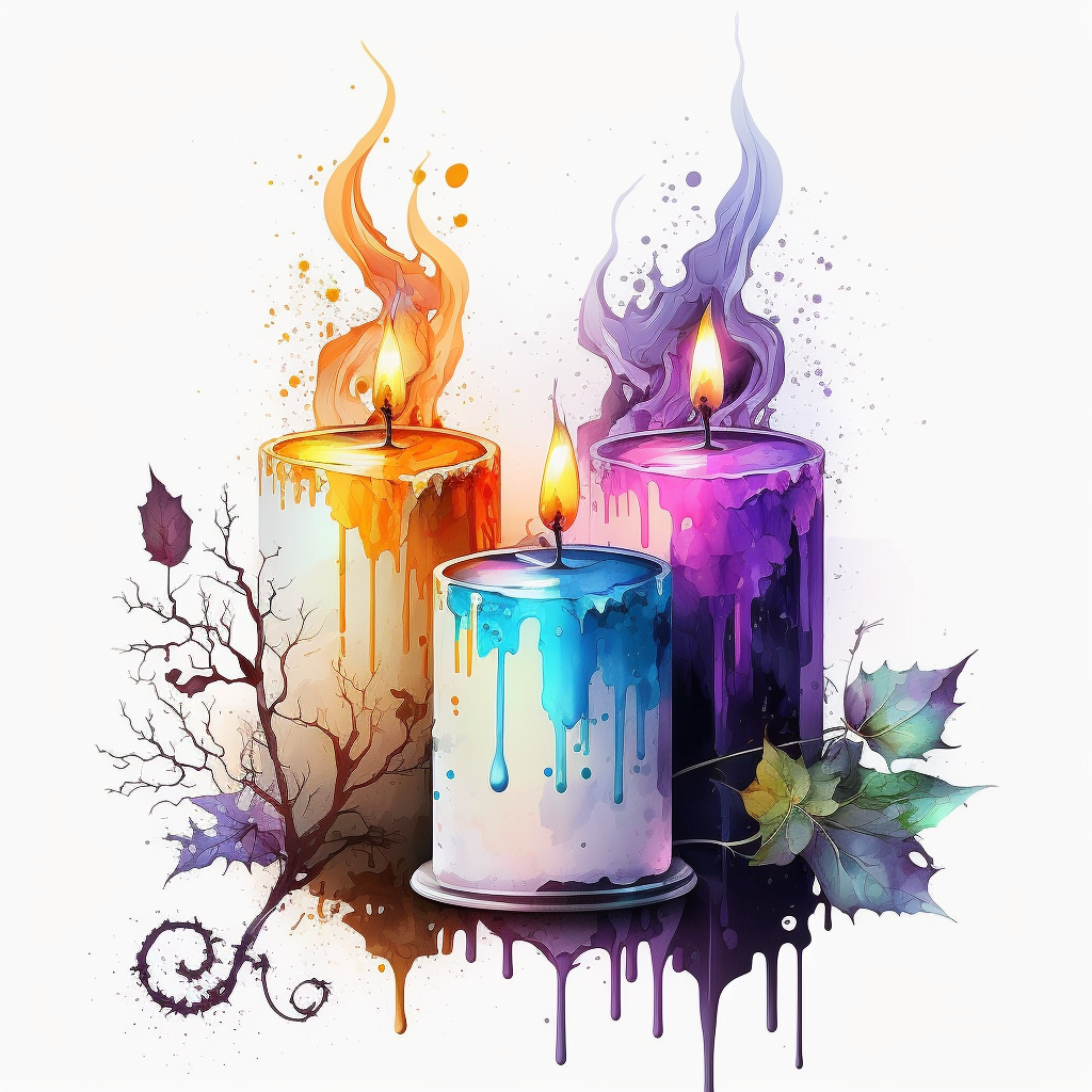 halloween candles cliparts