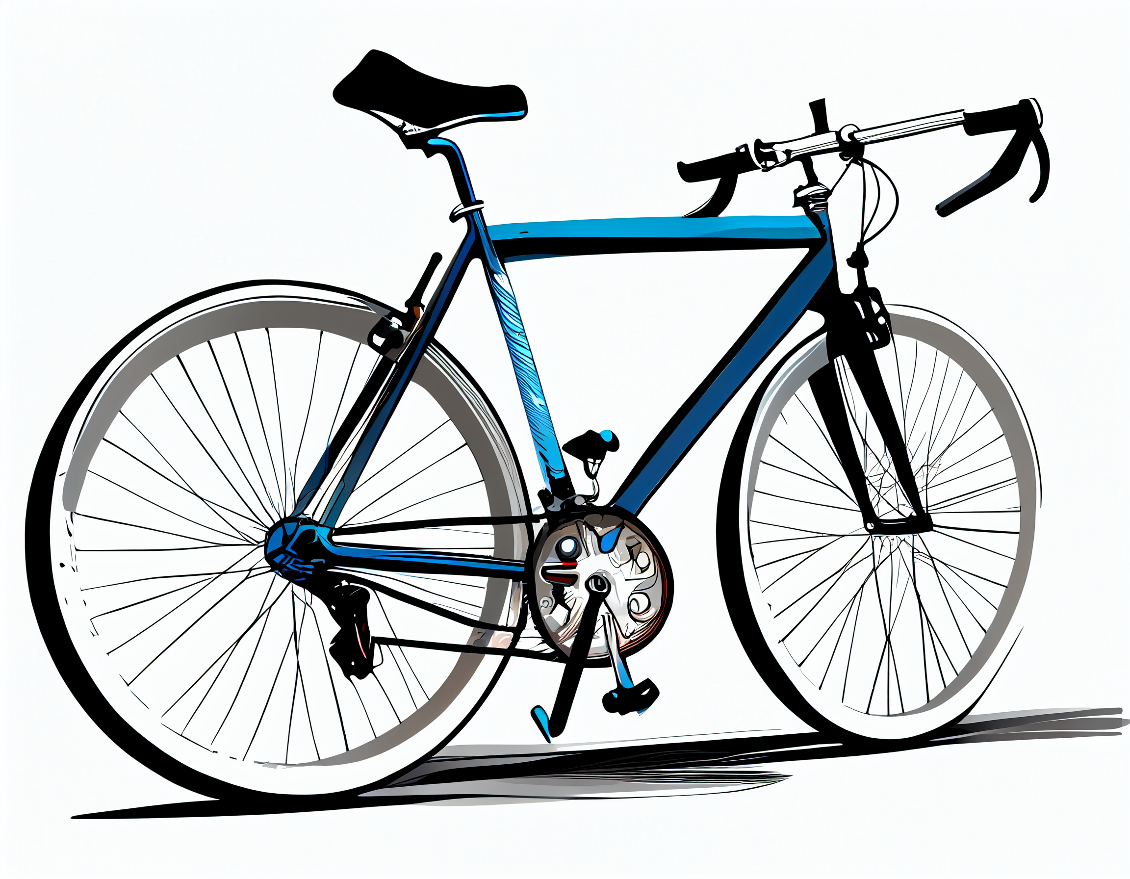 bicycle blue cliparts