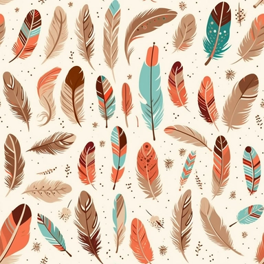 Vintage feather birds clipart set, illustrations