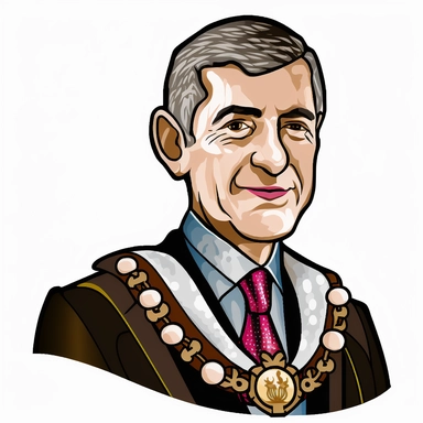 Mayor, clipart, white background
