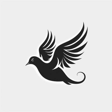 simple vector illustration, dove, christian art, minimal, religious symbol, silhouette, outline svg, svg clipart, black and white, all white background