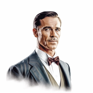 beautiful stunning handsome vintage old hollywood cinema man, paint art style, clipart, white background, superrealistic, one of a kind
