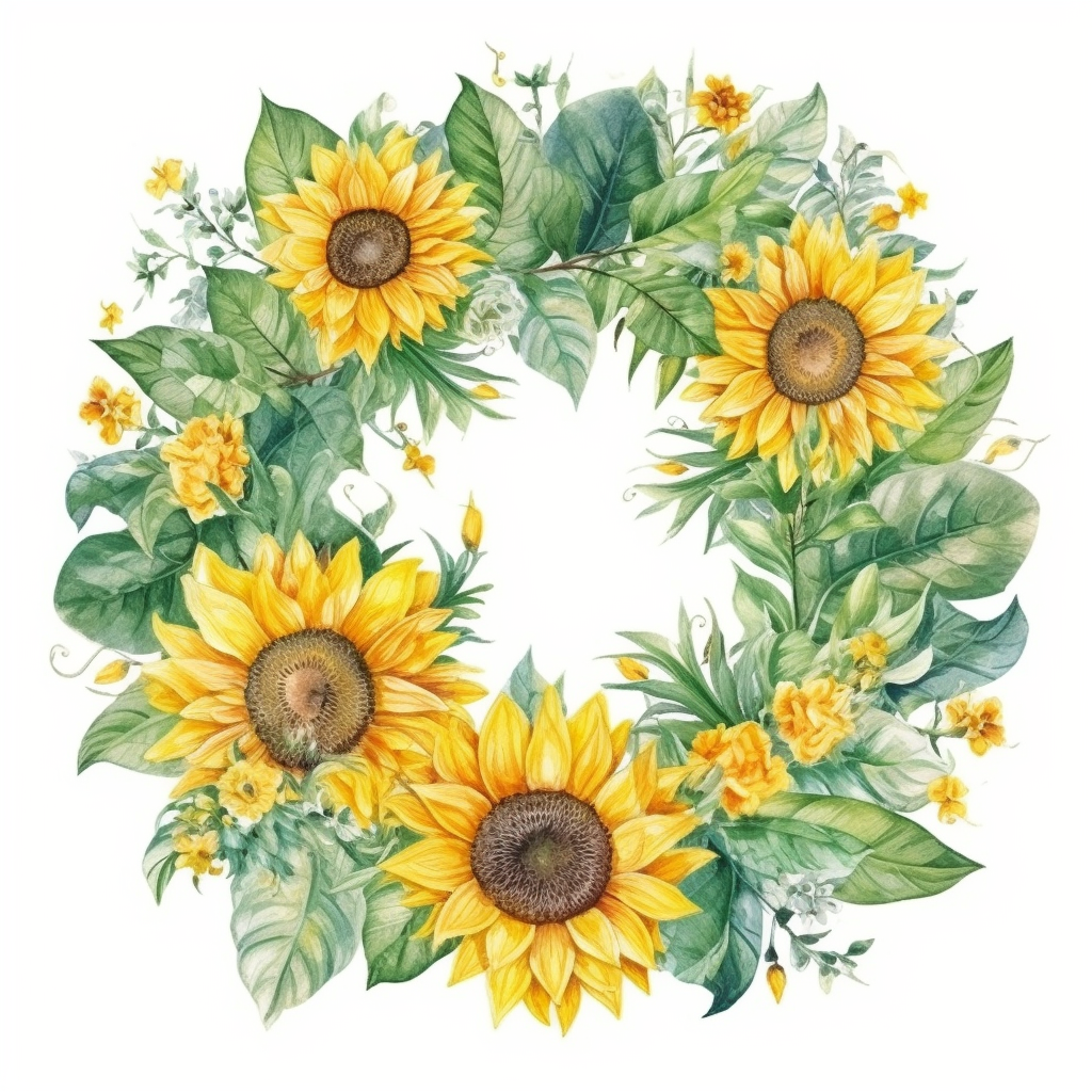 leaves circle cliparts