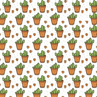 Immerse yourself in a delightful world of cuteness with a charming cactus pattern rendered in an adorable cartoon style, reminiscent of whimsical clip art. Picture an array of lovable cacti, each showcasing its unique personality through playful expressions and endearing features. The pattern should be filled with a vibrant array of complementary cold colors, evoking a sense of tranquility and freshness. Against an Abbey White background, the cacti will stand out, radiating their charm. Maintain