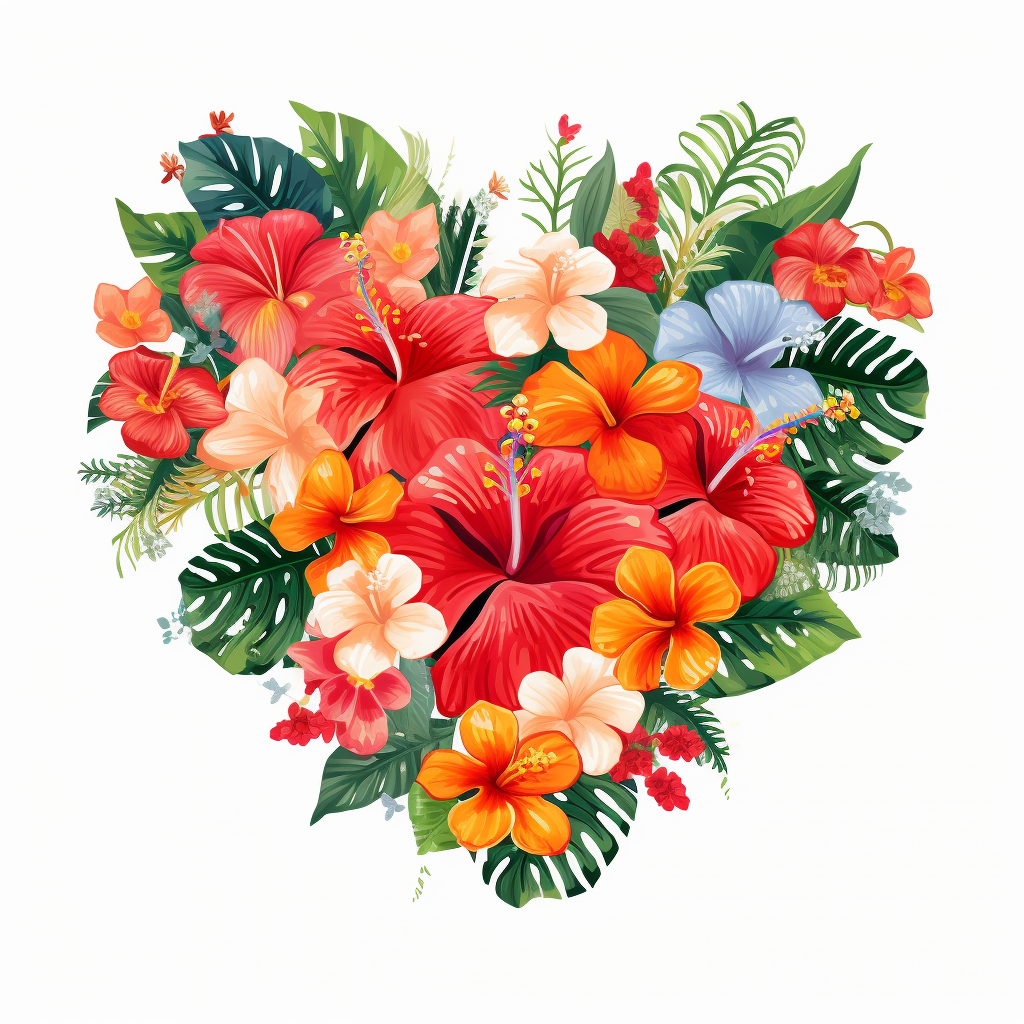 hawaiian flowers clipart