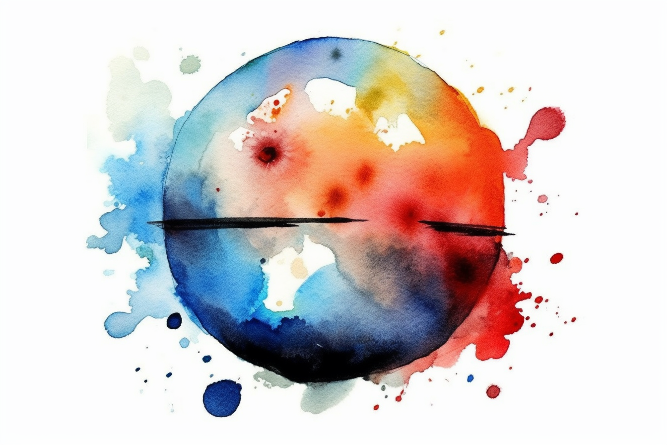 Watercolor, Craft a symbol that represents disappointment and