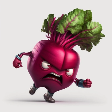 3D Cartoon in form of beets, clipart mascot , with a transparent background, 128K super mega pixel, insane detail, hyper-detailed, with huge details, UHD, 8K