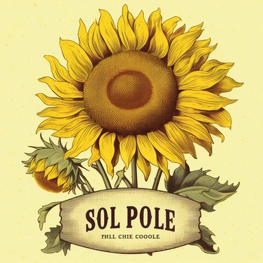 clipart, yellow sunflowers, vintage seed catalog style, Cole's garden annual 1915 , high quality Vector illustration. Isolated on a white background, no gradient, text
