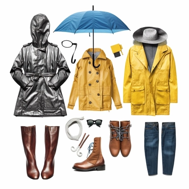 clipart Weather-appropriate clothing, Photo realistic, white background