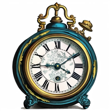 old-fashioned clock clipart