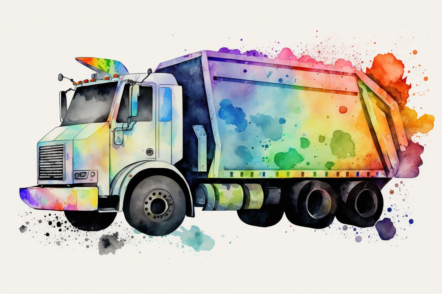 garbage truck clipart