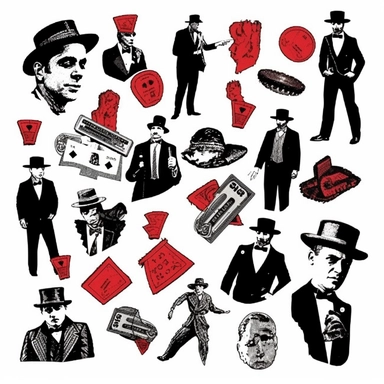 money inspired clip art stickers, in the style of bansky