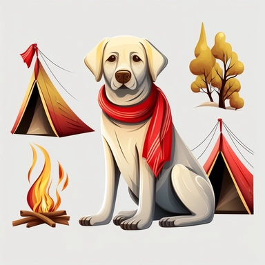 fire camp, same style, white background, illustrations, vector, clip art