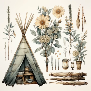 watercolour, baby theme, clipart, soft and muted pastel nuances, boho style, white background