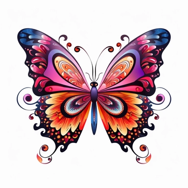 elegant butterfly clipart no background