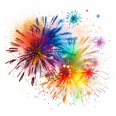 fireworks colorful clipart