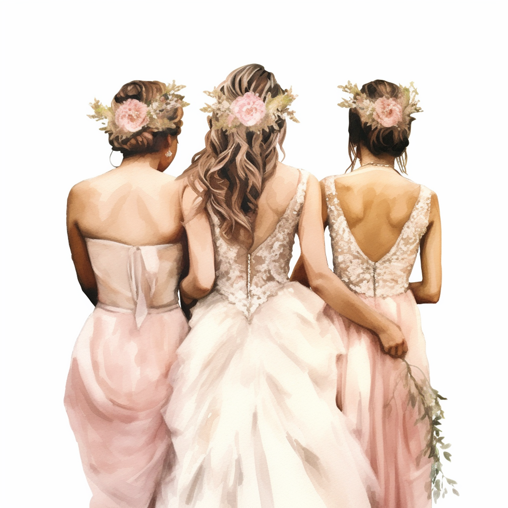 bridesmaid dress cliparts