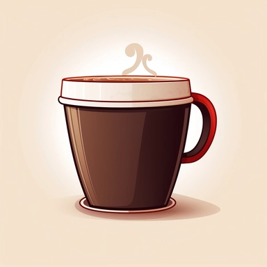 create a minimalistic coffee cup, clip art