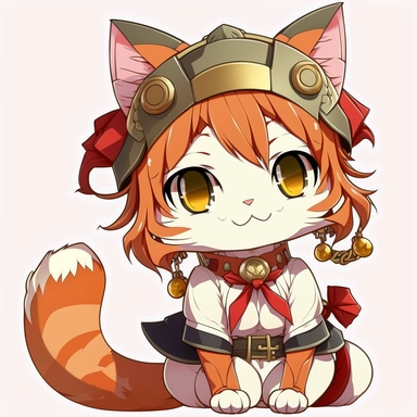 cute anime cat cosplay clipart