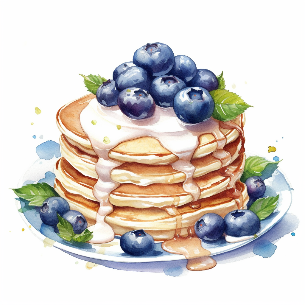 blueberry pancakes cliparts