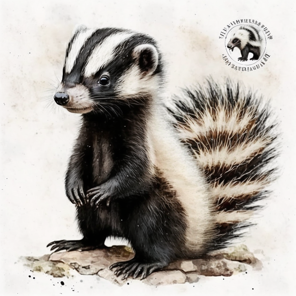 baby skunk cliparts
