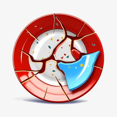 plate broken, clipart, nobackground