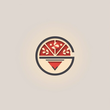 logo for pizza delivery, minimalist design, red and grey, urban brand recognition, basic luxury, detailed clipart, rendered in 8k