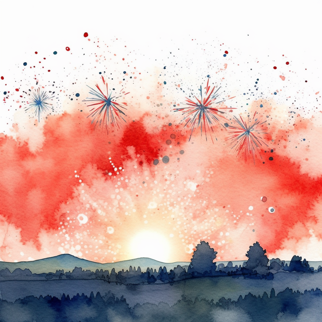 4th of july fireworks clipart