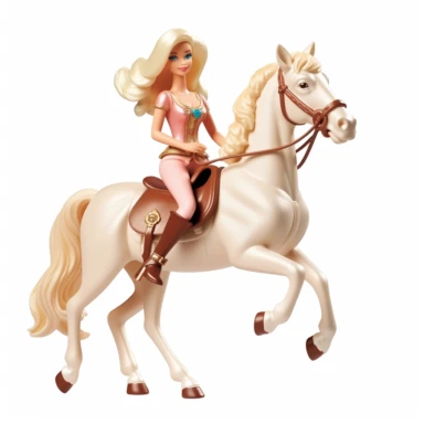 barbies horse, isolated on white background, clip art
