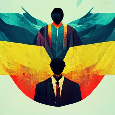 ethics, morality, moral psychology, value judgment, right and wrong behavior, ethics and christianity, people on streets, vector clipart, digital painting artwork 8k octane, simple digital illustration
