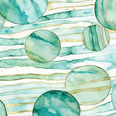aqua clipart, Watercolor paper, pale colors, gold striated, summer water, romantic, white background , pre-raphaelite, abstract