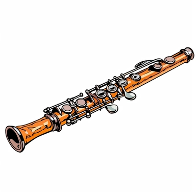 clipart sticker of flute