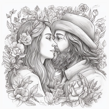 romantic SAINT VALENTINE'S DAY clipart , original hand drawing, style of the artwork, mood of the aartwork, white background, 8K quality, ultra detailed , clipart, white background, High Quality, ultra detailed