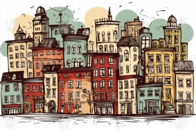 magnific clipart image of a city