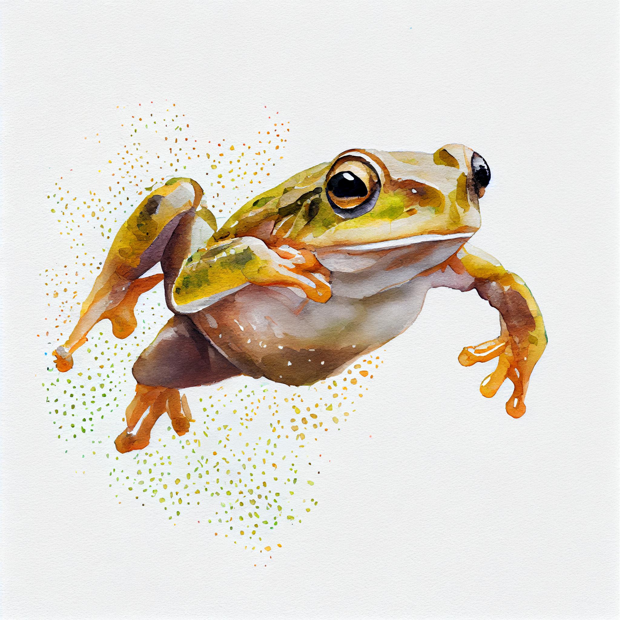 frog jumping cliparts