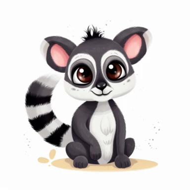 Cute Lemur Clipart