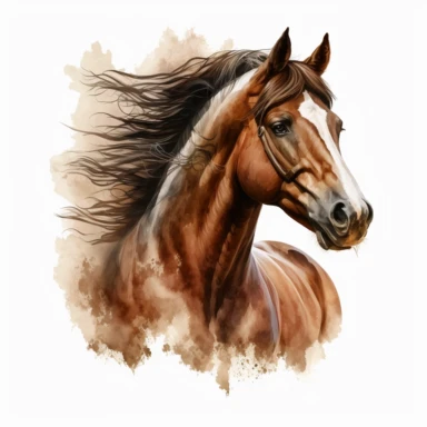 horse head clip art , white background