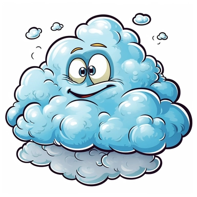 clip art cloud cartoon