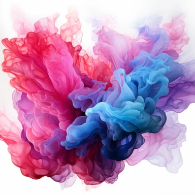 Beautiful abstract smoke Clipart, Watercolor, hyper realistic, intricate detail, illustration style, high resolution, on the white background
