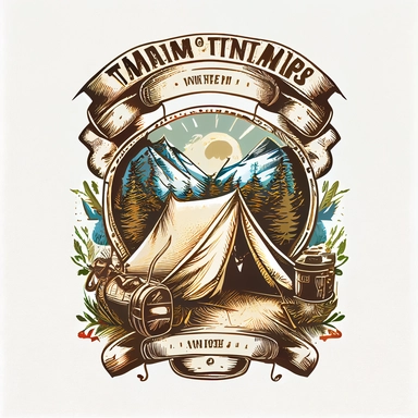 vintage camping t shirt design clipart, white background